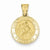 14k Gold Polished and Satin St. Christopher Medal pendant, Fine Pendants for Necklace