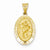 14k Gold Polished and Satin St. Christopher Medal pendant, Delightful Pendants for Necklace