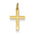 14k Gold Floral Cross Charm hide-image