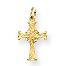 14k Gold Celtic Cross Charm hide-image