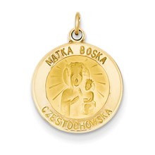 14k Gold Matka Boska Medal Charm hide-image