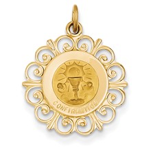 14k Gold Confirmation Medal Charm hide-image