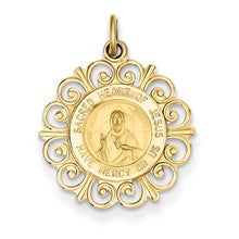 14k Gold Sacred Heart of Jesus Medal Charm hide-image