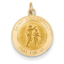 14k Gold Saint John Baptist Medal Charm hide-image