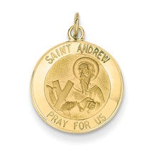 14k Gold Saint Andrew Medal Charm hide-image