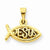 14k Gold Ichthus Fish Charm hide-image