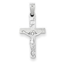 14k White Gold INRI Crucifix Charm hide-image