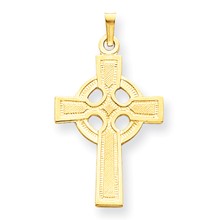 14k Gold Celtic Cross Charm hide-image