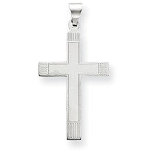 14k Gold White Cross Charm hide-image