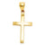 14k Gold Polished Cross Charm hide-image