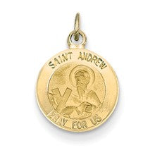 14k Gold Saint Andrew Medal Charm hide-image