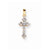 14k Gold & Rhodium Diamond Cross pendant, Dazzling Pendants for Necklace