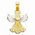 14k Gold & Rhodium Filigree Angel Pendant, Pendants for Necklace