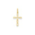 Laser Designed Cross Charm in 14k Gold