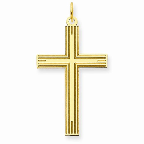 14k Gold Laser Designed Cross pendant, Alluring Pendants for Necklace