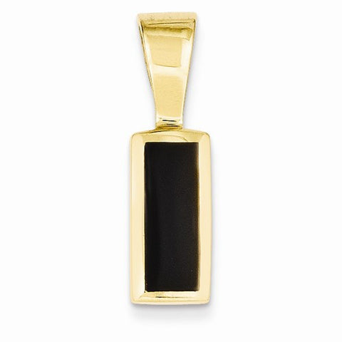 14k Gold Onyx Slide Pendant, Gorgeous Pendants for Necklace