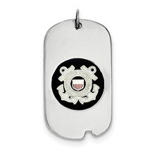 Sterling Silver US Coast Guard Dog Tag Charm hide-image