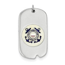 Sterling Silver US Coast Guard Dog Tag Charm hide-image