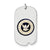 US Navy Dog Tag Charm in Sterling Silver