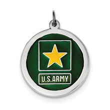 Sterling Silver US Army Star Disc Charm hide-image