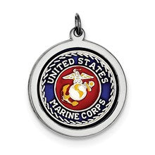 Sterling Silver US Marine Corps Disc Charm hide-image