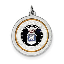 Sterling Silver US Air Force Disc Charm hide-image
