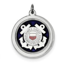 Sterling Silver US Coast Guard Disc Charm hide-image