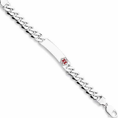 Sterling Silver Medical Id Curb Link Bracelet