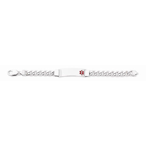 Sterling Silver Medical Id Curb Link Bracelet