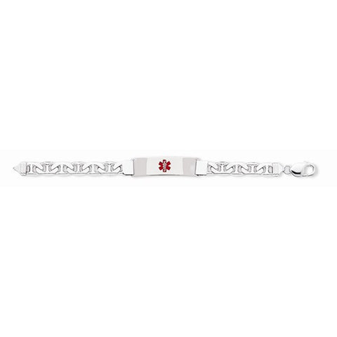 Sterling Silver Medical Id Anchor Link Bracelet