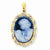 14k Gold New Arrival Twins Agate Cameo Pendant, Pendants for Necklace