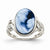 14k White Gold Heavens Gift Agate Cameo Ring