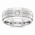 14k White Gold 8mm Fancy Diamond Wedding Band