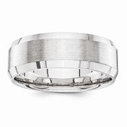 14k White Gold Satin Finish 7mm Wedding Band