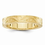 14k Yellow Gold fancy Wedding Band