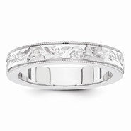 14k white gold fancy Wedding Band