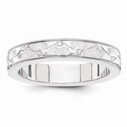 14k white gold fancy Wedding Band