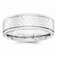 14k White Gold New Fancy Wedding Band