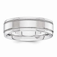 14k White Gold New Fancy Wedding Band