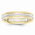 14k Two-Tone 4mm Ridged Wedding Band