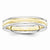 14k Two-Tone 4mm Ridged Wedding Band