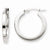 14k White Gold Square Tube Hoop Earrings