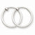 14k White Gold Non-pierced Hoop Earrings