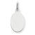 14k White Gold Plain .009 Gauge Oval Engravable Disc Charm hide-image