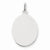 14k White Gold Plain .035 Gauge Oval Engravable Disc Charm hide-image