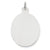 14k White Gold Plain .018 Gauge Oval Engravable Disc Charm hide-image