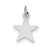 14k White Gold Plain .018 Gauge Engravable Star Charm hide-image