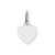 14k White Gold Plain .018 Gauge Engravable Heart Charm hide-image