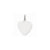 Plain .035 Gauge Engravable Heart Charm in 14k White Gold