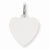 14k White Gold Plain .035 Gauge Engravable Heart Charm hide-image